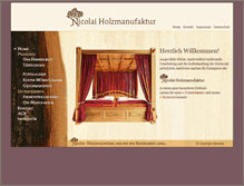 Tablet Screenshot of nicolai-holzmanufaktur.de